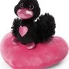 NICI Love Schwan Auf Herz GREEN, Schwarz, 10 Cm (48265) -Plüschwelt Verkauf 26039669 01