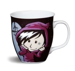 Nici 35983 Tasse Mädchen Miss Moonville Schwarz Porzellan 9,5x10cm Kaffeetasse