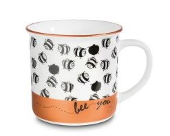 Nici 45041 Porzellantasse Metallic "Bee You" Bronze Metallic Bienen