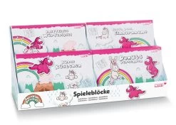 Nici 45706 4x Spieleblock Theodor & Friends Geschenkset Reisespiel Familienspiel