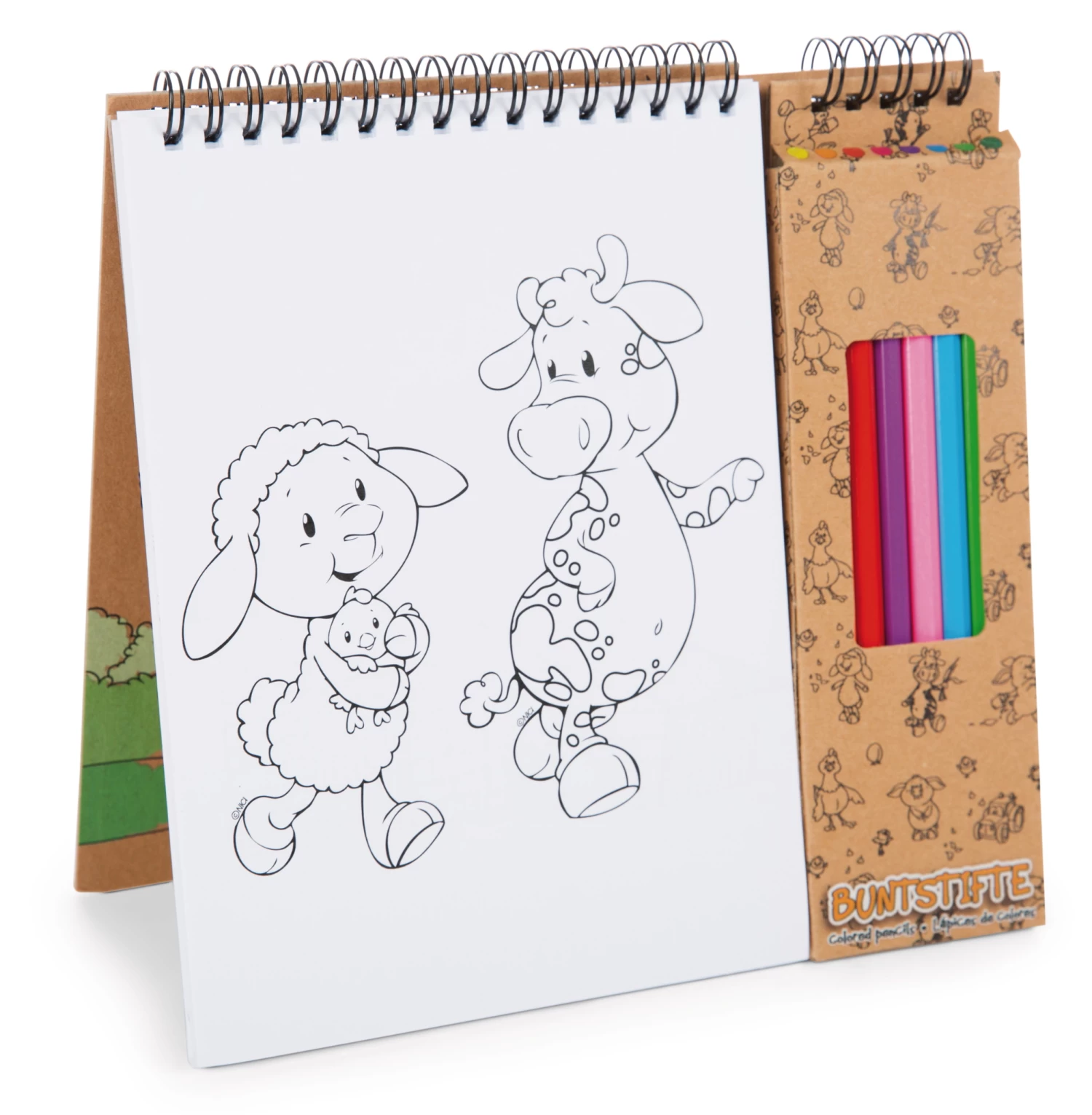 Nici 47804 Malblock & Buntstifte Im Set Farm Friends Kreativbuch Bauernhof 4 Nici 47804 Malblock & Buntstifte Im Set Farm Friends Kreativbuch Bauernhof – Bild 2