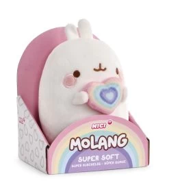 Nici 48224 Molang Mit Regenbogenherz 16cm Stretch-Plüsch Im Karton Kawaii