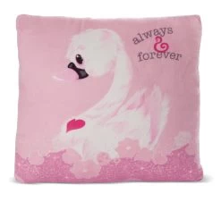 Nici 48275 Kissen Schwan Weiß Liebe 30x30cm Plüsch Love Classics GREEN