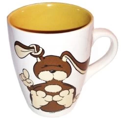 Nici 22037 Tasse Hase Puschel Braun Porzellan Spring Frühling Rabbit 11cm Ø8,5cm -Plüschwelt Verkauf N22037 bearbeitet