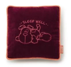 Nici 27589 Kissen Hund Mischling Quadratisch 25x25cm Plüsch Kuschelkissen